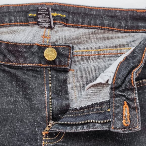 Southpole jeans low-rise black with gold details women's junior size 7 - Picture 8 of 15